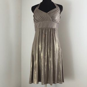 American One | Halter Metallic Dress